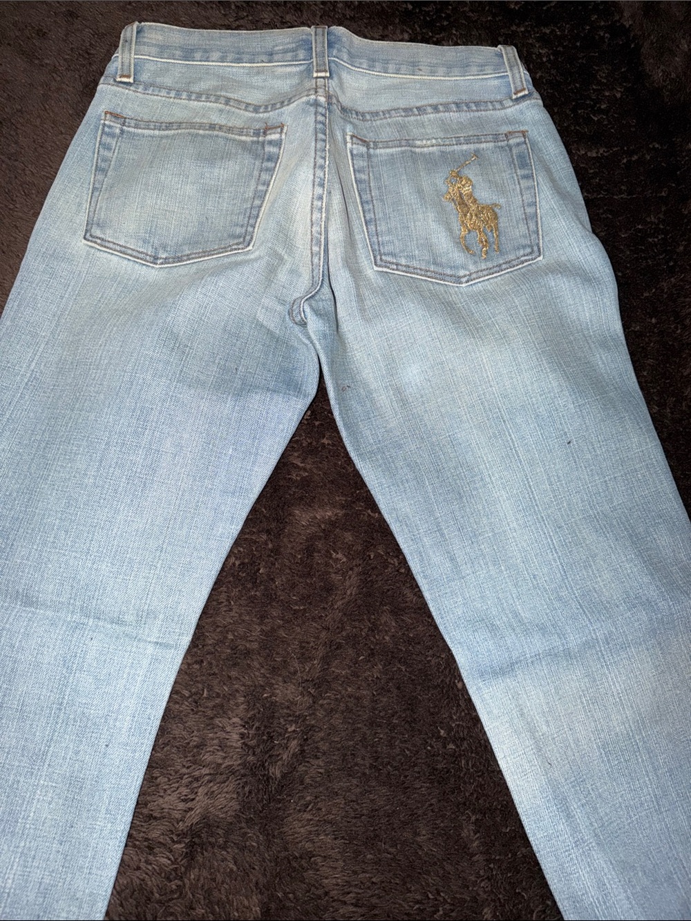 Ralph Lauren Big Pony Gold Dusted Jeans NWOT - Picture 5 of 6